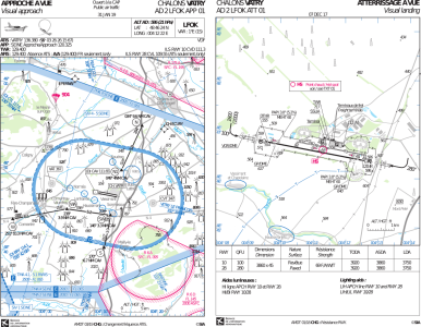 Carte VAC de Chalons Vatry. Source SIA